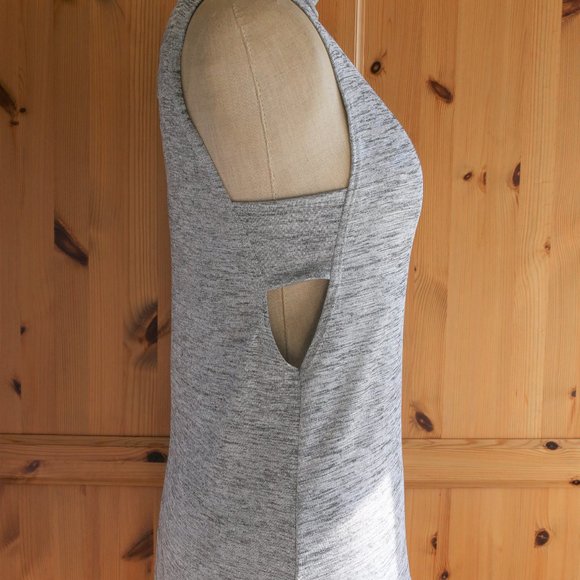 Trendy Tank Top Silver Metallic Cut Outs NWOT - Picture 9 of 14